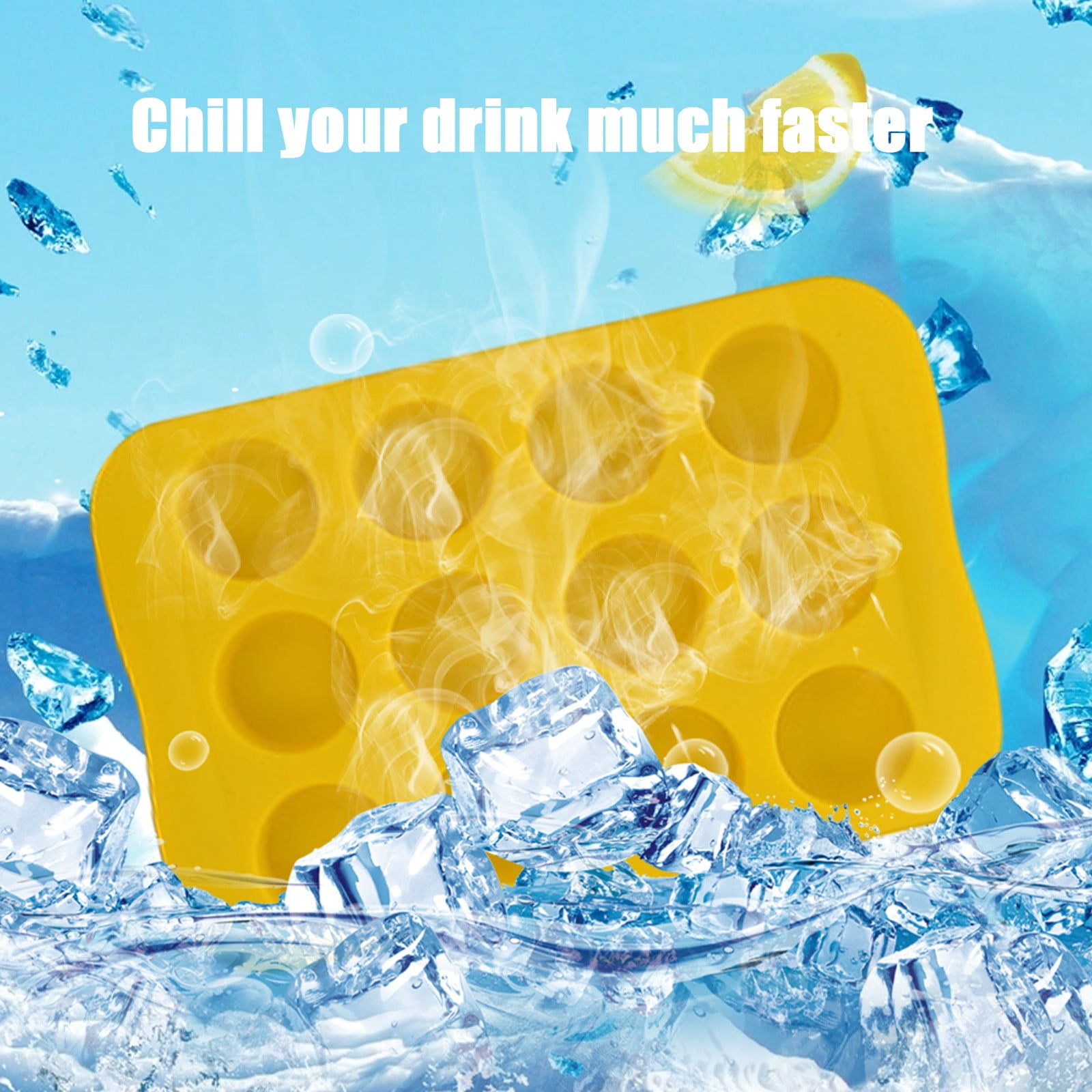 amlbb 2pc Ice Cubes Tray Silicone Easy Release And Flexible 12 Ice