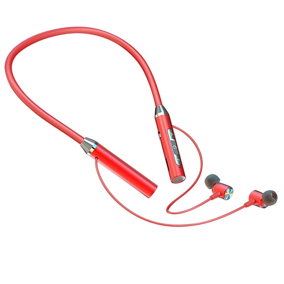 amlbb Bluetooth Headphones Ultra-long Battery Life Wireless Earplugs Neck-mounted Noise-reducing Stereo Headset With Microphone on Clearance