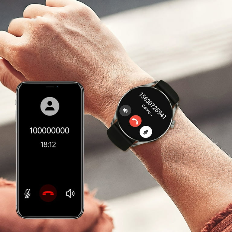 amlbb Clear Smart Watches for Men Women Smart Watch 1.38 Inch Smartwatch IP67 Fitness Watch with Round Full Touching Color Screen Pedometer Sleep for Android IOS on Clearance Walmart