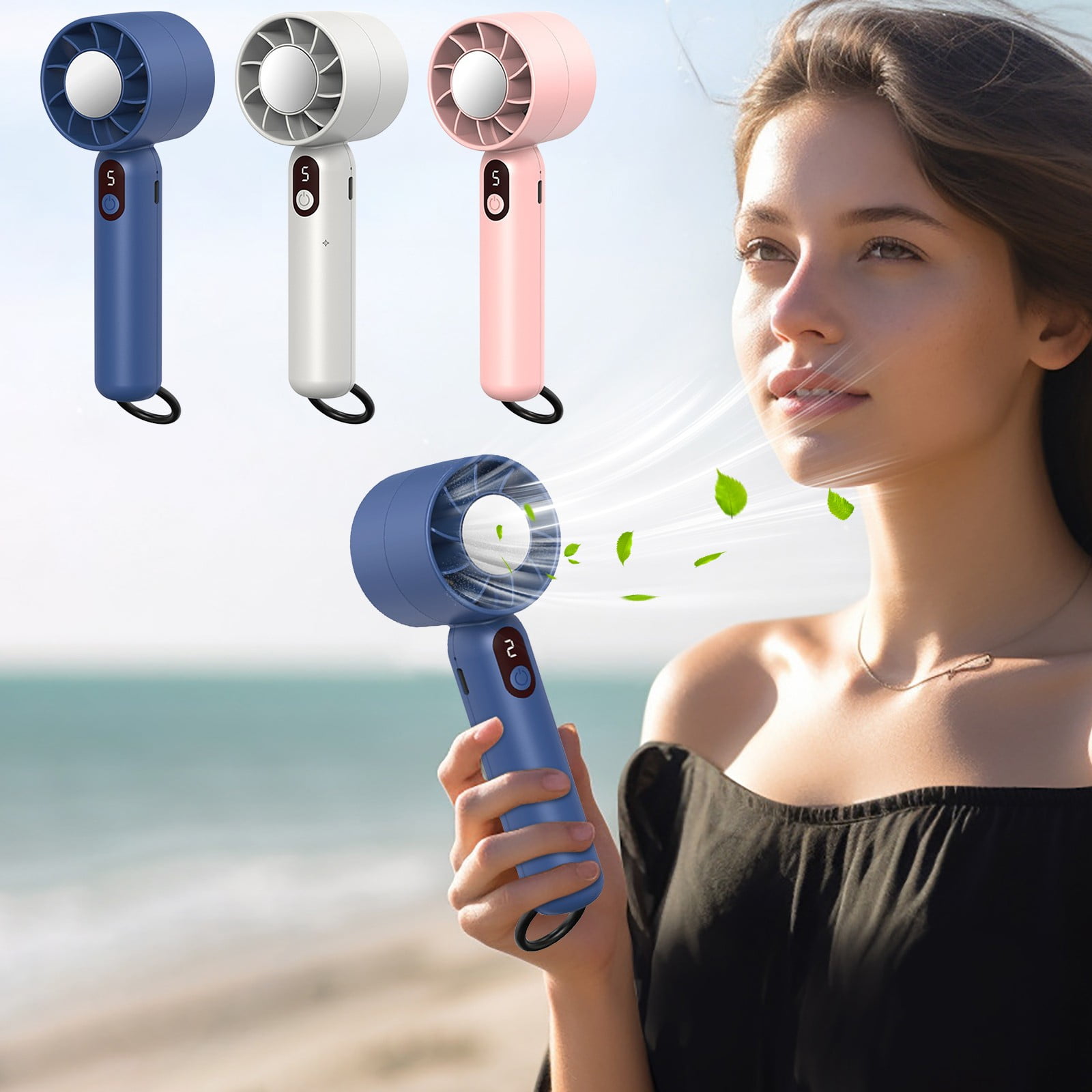 amlbb Clearance Under 5 Handheld Portable Fan 2024 New Handheld Electronic Display Display Fan