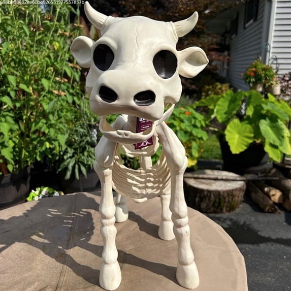 Cow Db amlbb Halloween Decorations Indoor Outdoor, Cow Skeleton Halloween Prop ...
