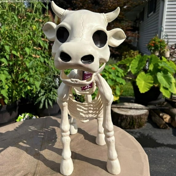 amlbb Halloween Decorations Indoor Outdoor Cow Skeleton, 2025 New Cow Skeleton Halloween Decoration, Cow Skeleton Halloween Decorative Prop Halloween on Clearance