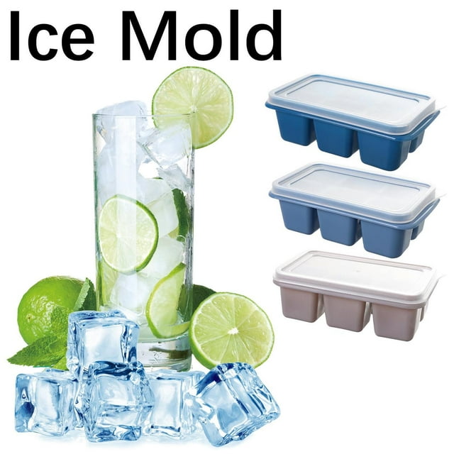 amlbb Trays, Silicone Under $5 Fruit Ice Tray with Lid Home DIY Ice Cream Summer