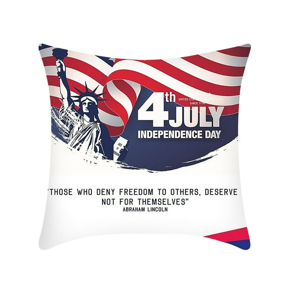 amlbb Independence Day Decorations Throw Pillows 1PC Patriotic Day American Flag Stars And Stripes, Indoor And Outdoor Decoration Independence Day