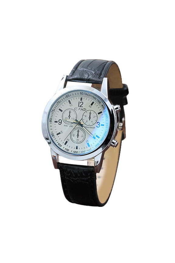 Mens Watch Blu Ray Glass Watch Neutral Quartz Simulates The Wrist Watch Casual Watch on Clearance
