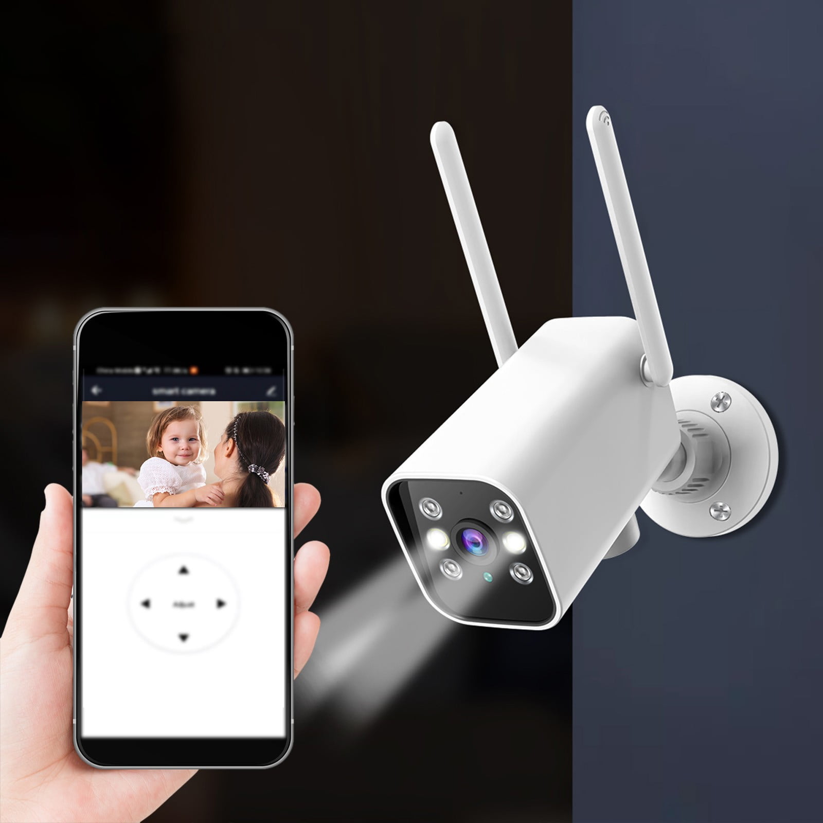 amlbb Outdoor 360° Rotating Wireless 5G Dual-band Camera 1080P HD Wifi ...