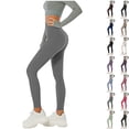thumbnail image 1 of amlbb Pants for Women Workout Out Leggings Stretch Waist Button Pocket Yoga Gym Loose Pants Soft Casual Lounge Joggers Womens Sweatpants, 1 of 9
