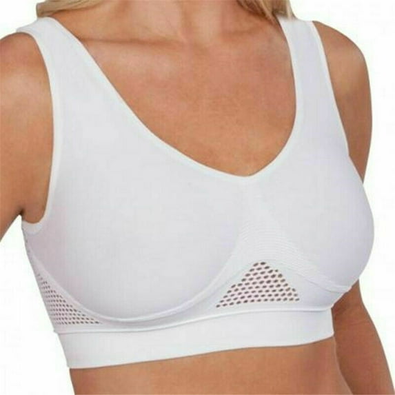amlbb Plus Size Air Permeable Cooling Summer Sport Yoga Wireless Bra on Clearance