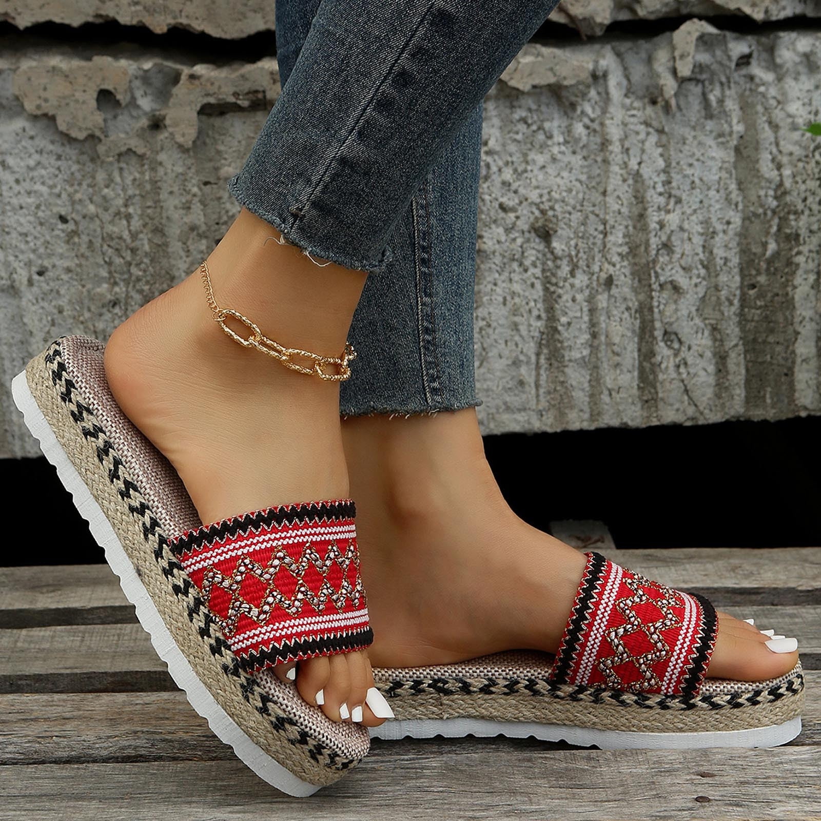 Summer Flat-Bottomed Casual Women'S Outdoor Slippers