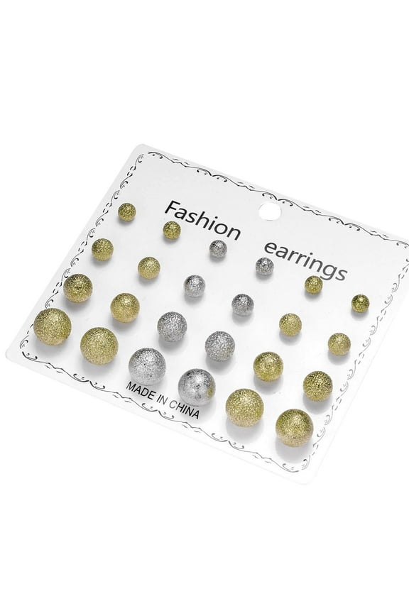 amlbb Up to 65% off New Paper Card Zircon Earrings All-match 12 Pairs Of Pearl Card Earrings Female