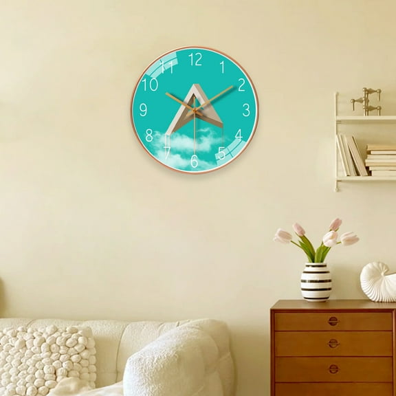 amlbb Wall Clock Silent Non-Ticking Battery Operated,8 Inch Quartz Decorative,Easy To Read School Clock（1AA） on Clearance