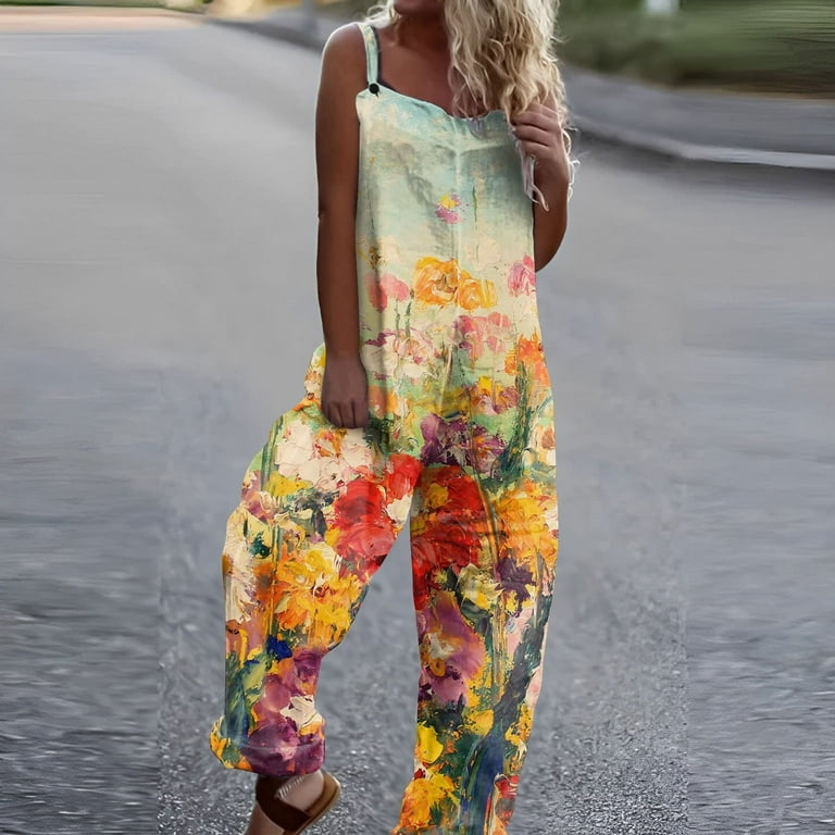 Floral pantsuit romper hotsell