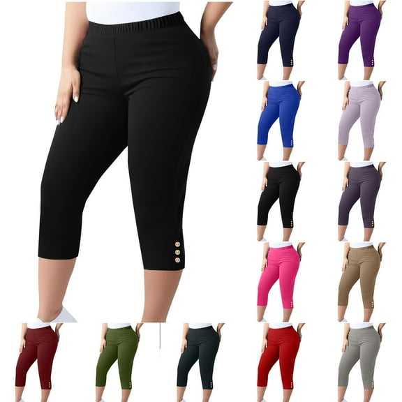 amlbb Women's Yogo Pants with Pockets-V Crossover High Waisted Bootcut Yoga Leggings-Bell Bottom Work Dress Pants