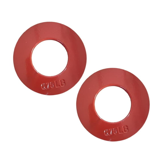 amleso 2 Pieces Fractional Weight Plates Gym Supplies Color Coded for Fitness Enthusiasts Space Saving Easy to Store Multifunctional red 0.75LB