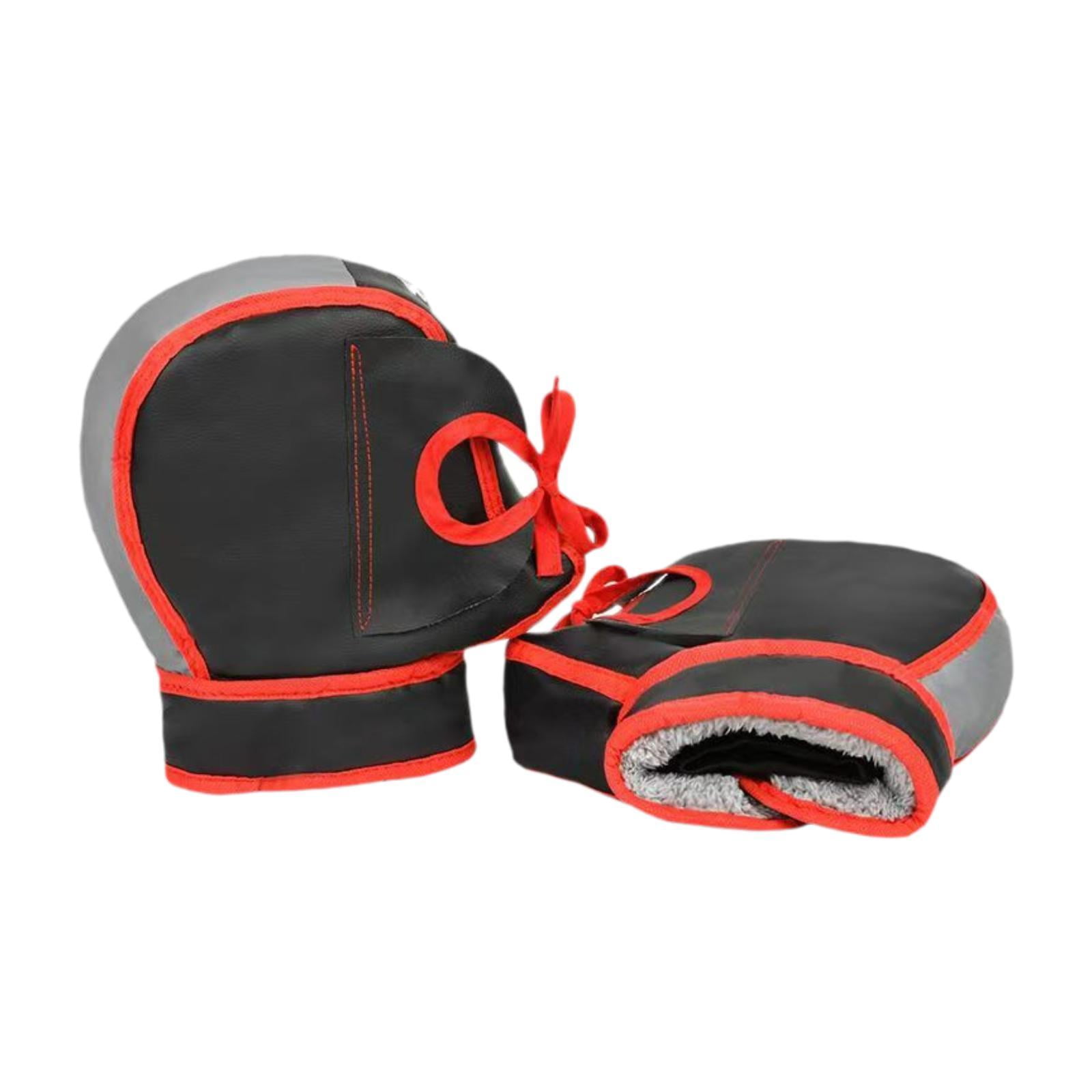 amleso 2 Pieces Motorcycle Handlebar Gloves Scooter Hand Warmer Warm Bike Gloves Motorbike Handlebar Mittens for ATV Snowmobile