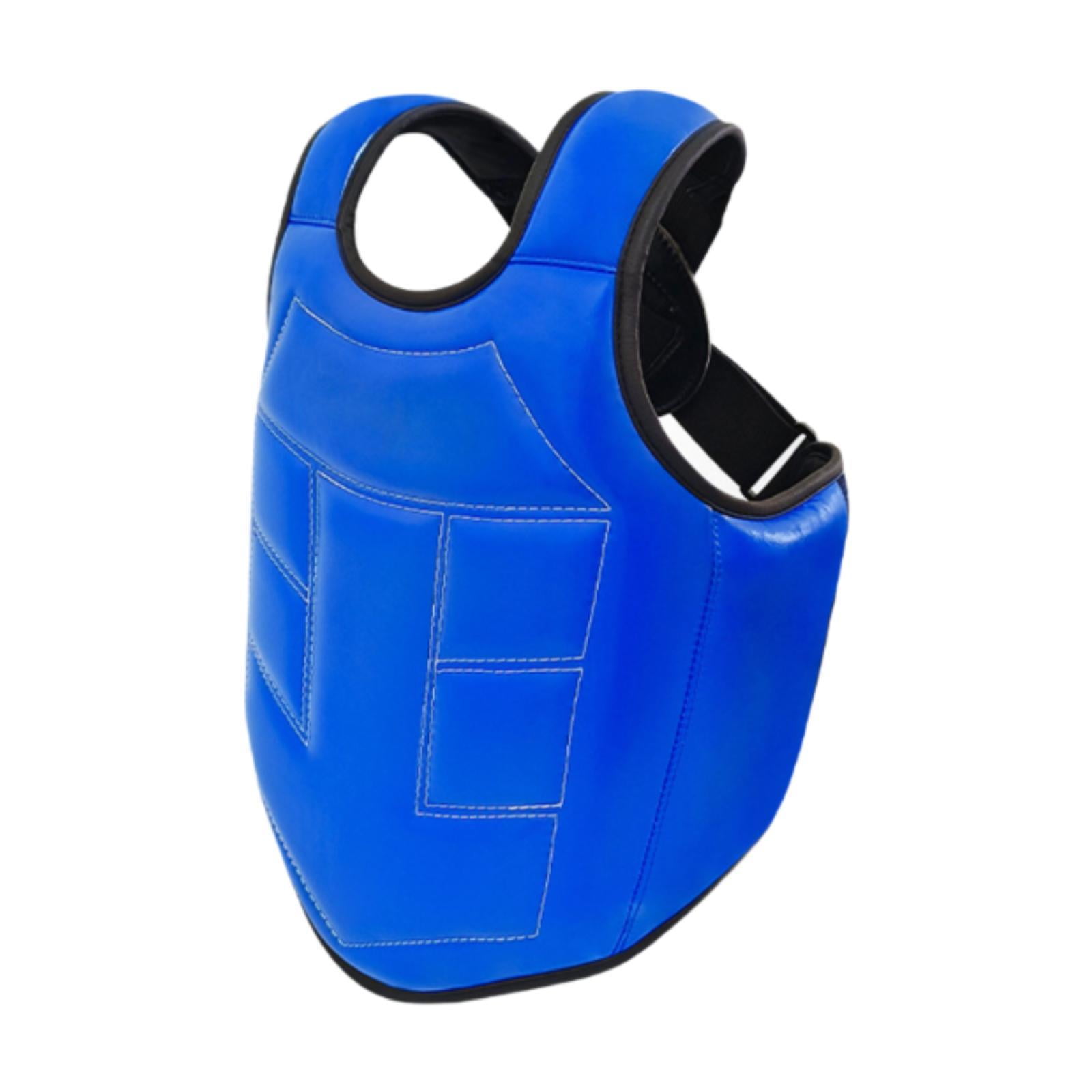 Amleso Karate Chest Protector Rib Armour PU Gift Kickboxing Training Exercise Ergonomic Design Children Adults Protection Pad L L