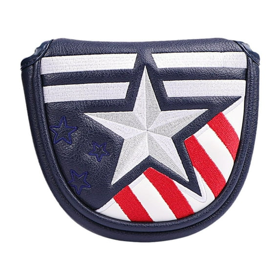 amleso Golf Mallet Putter Cover Golf Club Head Cover Sports Wrap Sleeve Golf Putter Protection Guard Golf Club Headcover Accessories Semicircle