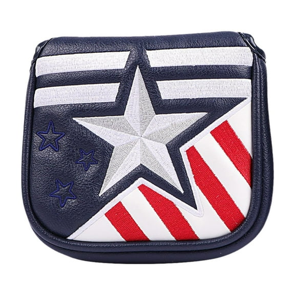 amleso Golf Mallet Putter Cover Golf Club Head Cover Sports Wrap Sleeve Golf Putter Protection Guard Golf Club Headcover Accessories Square