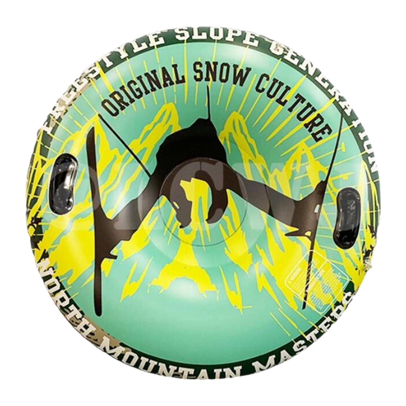 amleso Inflatable Snow Tube Green Winter Snow Sledding Toy for Games Halloween Gift