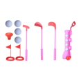 thumbnail image 1 of amleso Kids Golf Set Toys Educational Garden Game Gifts Mini Golfs Play Set Kids Golf Club for Girls Toddlers Ages 3 4 5+ pink, 1 of 10