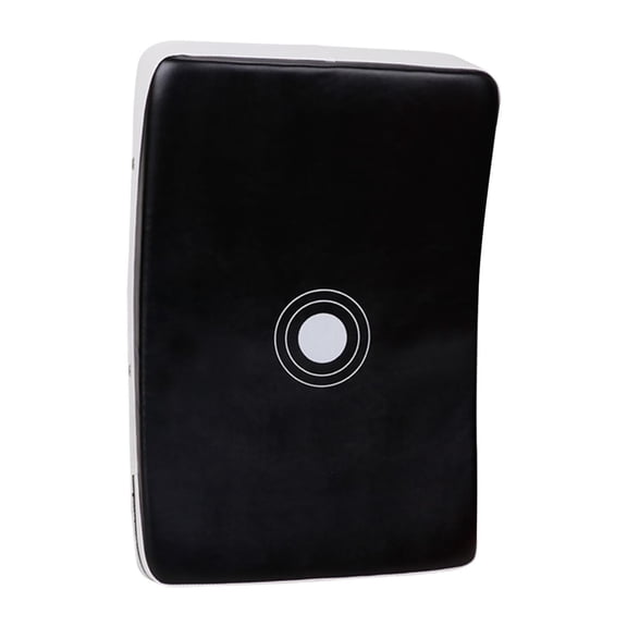 amleso Muay Thai Pad Boxing Pad Curved PU Leather Boxing Training Punch Bag Hand Target Boxing Pad Training Hand Pad for Competition black white