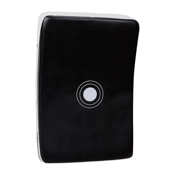 amleso Muay Thai Pad Boxing Pad Curved PU Leather Boxing Training Punch Bag Hand Target Boxing Pad Training Hand Pad for Competition black white