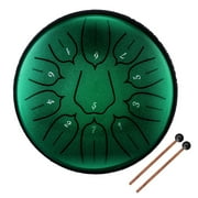 ammoon 11 Tone Steel Tongue Drum D Key Hand Pan Drums with Drumsticks Melodious Sound, Inner Peace, Musical Instrument