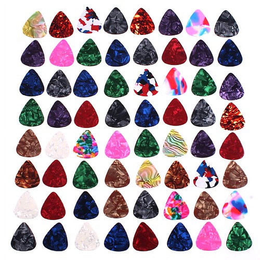 ammoon 20 Guitar Picks, Assorted Colors, Durable Picks for Guitarists