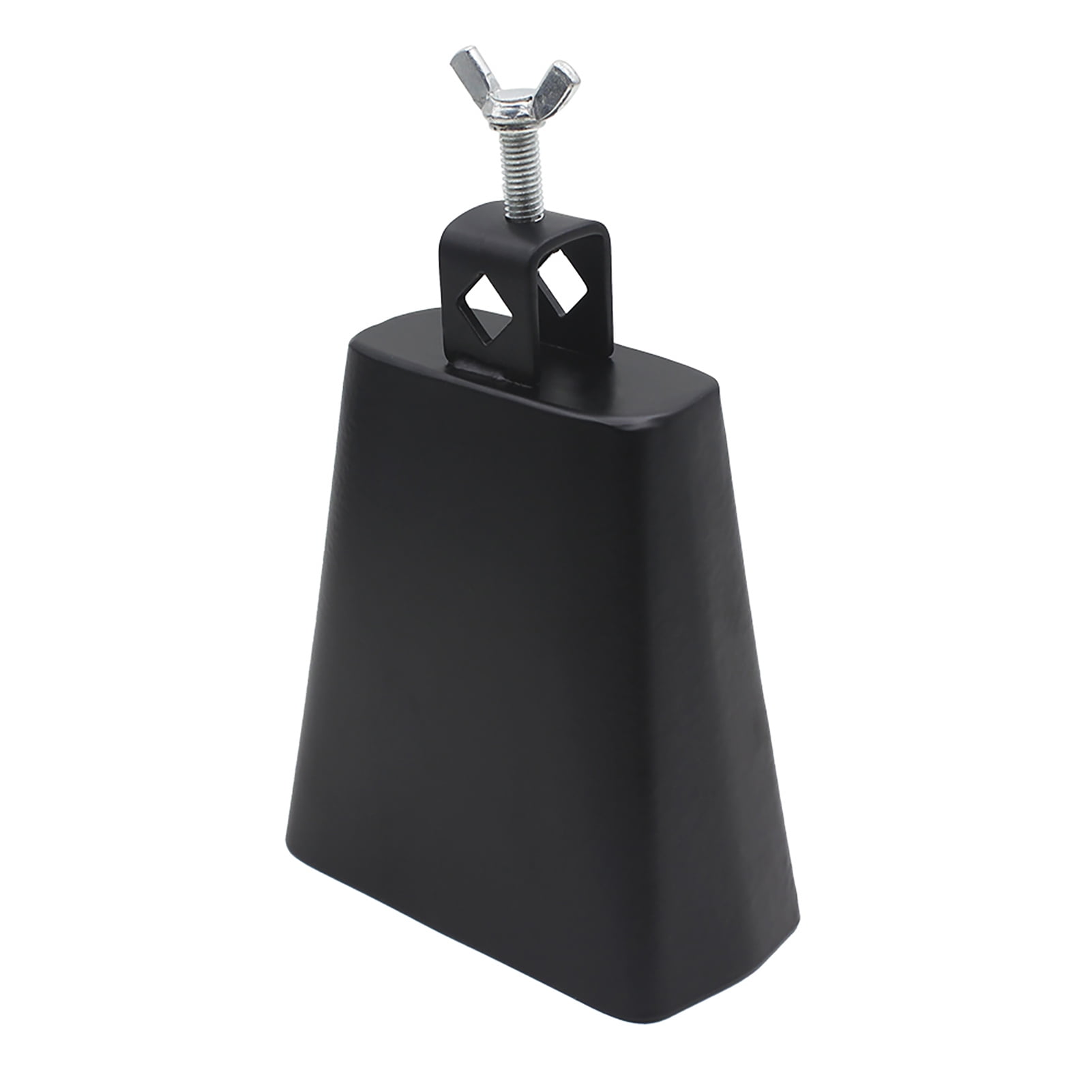 ammoon 5 Inch Iron Cowbell Percussion Instrument with Clapper for Drum