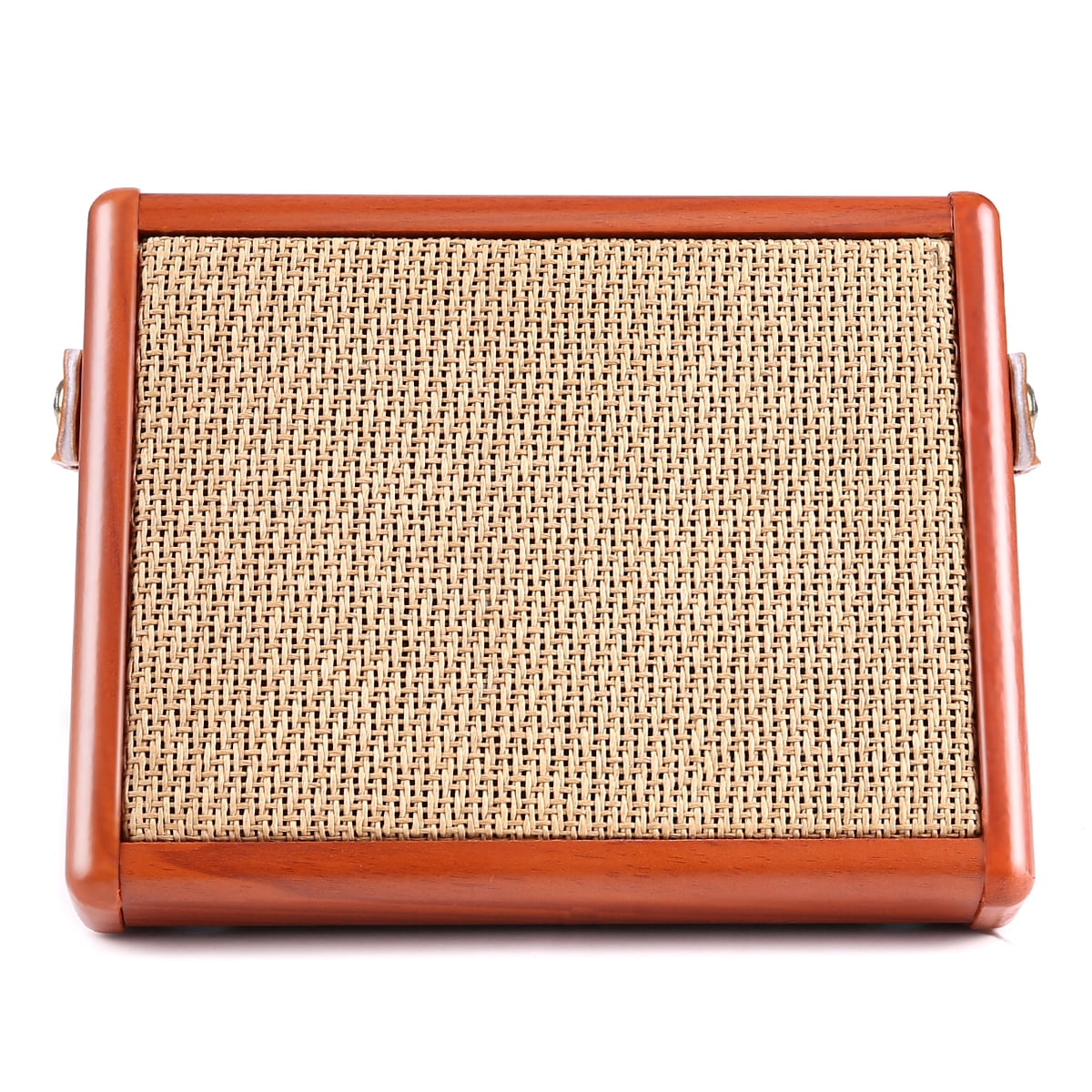 ammoon AC-15 15W Portable Acoustic Guitar Amplifier Amp BT Speaker with Microphone Input Supports Bass Treble Control Reverb Effect Built-in Rechargeable Battery