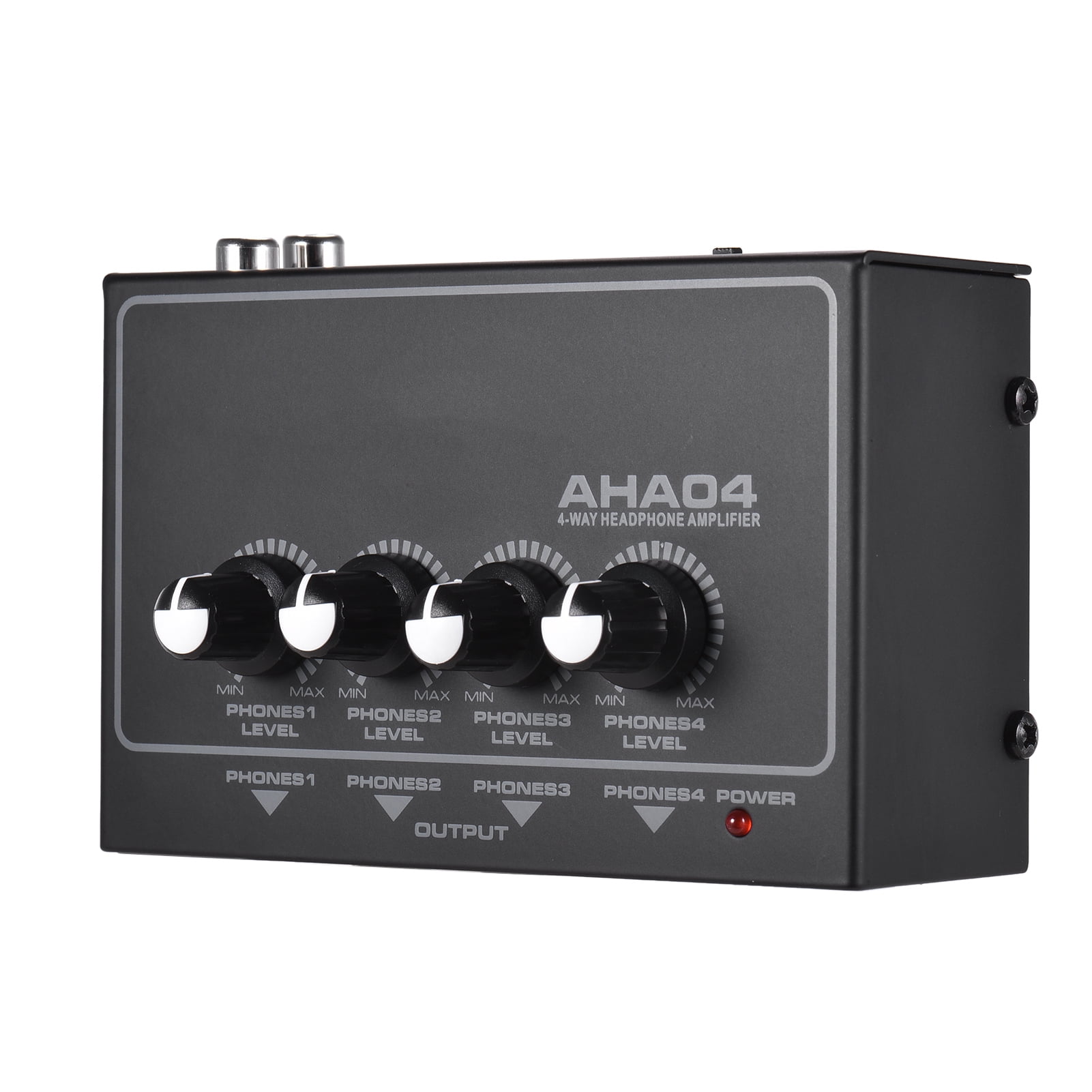 ammoon AHA04 Portable 4 Way Headphone Amplifier Amp with 1 4 inch 1 8 inch Inputs Outputs RCA Stereo Input Control