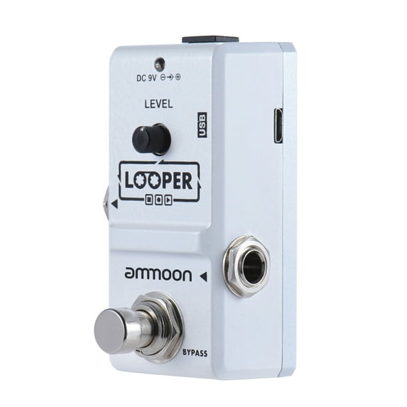 ammoon AP-09 Series Loop Electric Guitar Effect Pedal Looper True Bypass Unlimited Overdubs 10 Minutes Recording with USB Cable