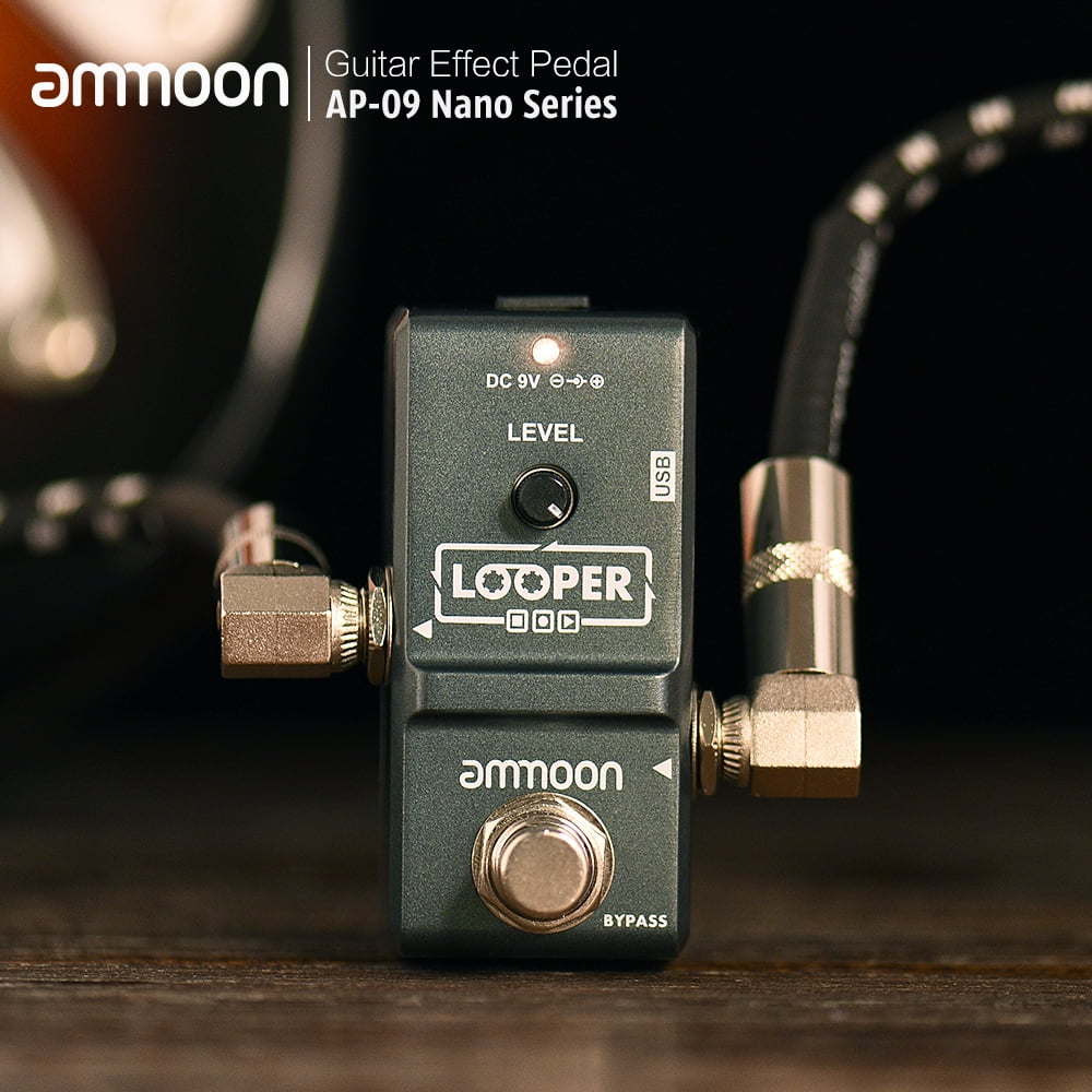ammoon Effect Pedal,Bypass Unlimited 10 AP09 Loop Minutes USB Cable Looper Bypass Unlimited