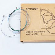 ammoon Full Set Violin Strings Size 4/4 & 3/4 Violin Strings Steel Strings G D A and E Strings for Musical Instruments Violin