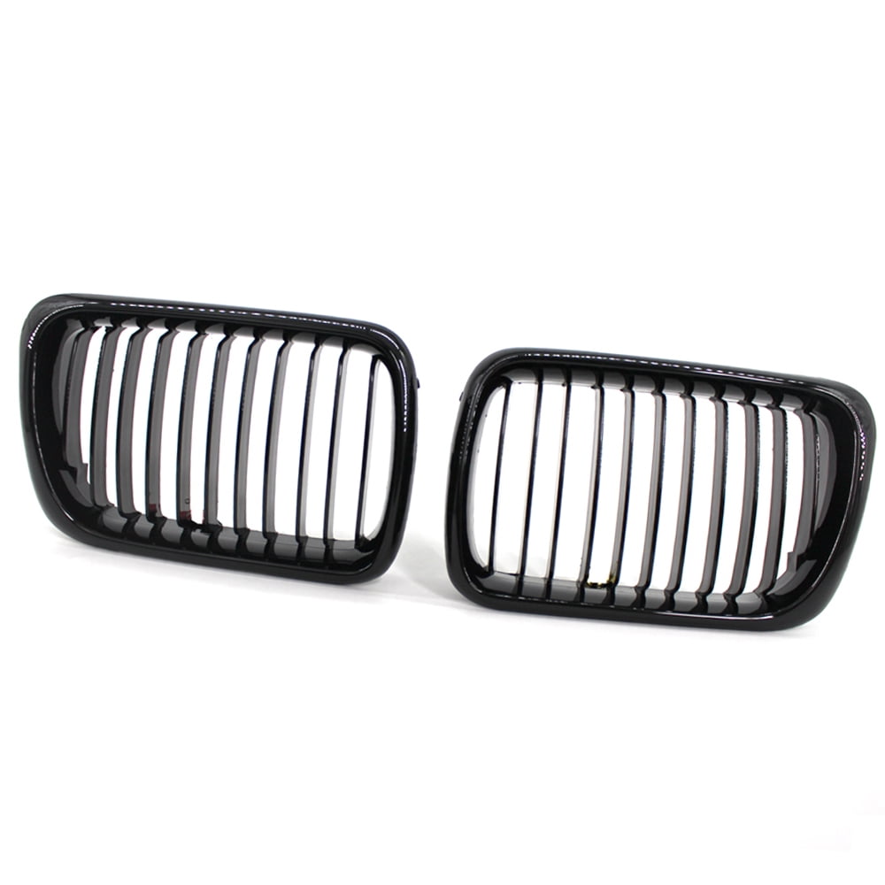 ammoon Gloss Black Car Grille, Front Hood Kidney Grille Replacement for