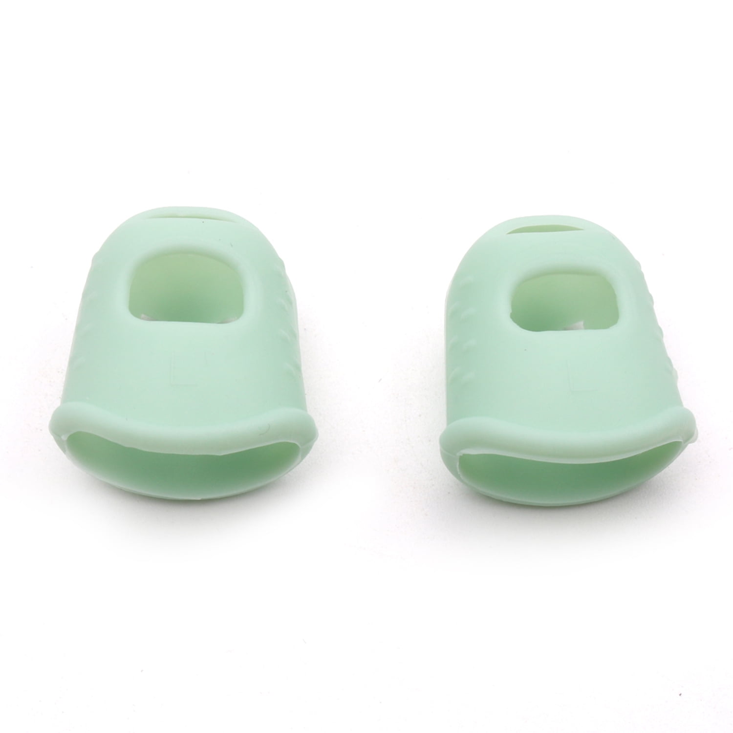 ammoon Green Large Finger 2pcs Silicone Fingertip Protectors for