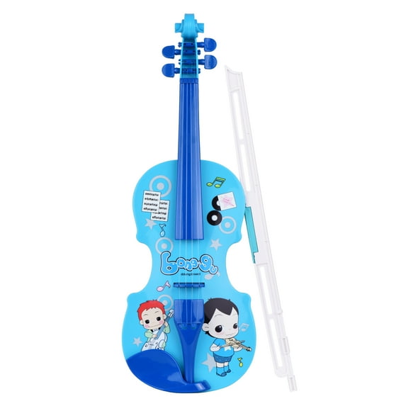 ammoon Kids Little Violin with Violin Bow Fun Educational Musical Instruments Electronic Violin Toy for Toddlers Children Boys and Girls Blue