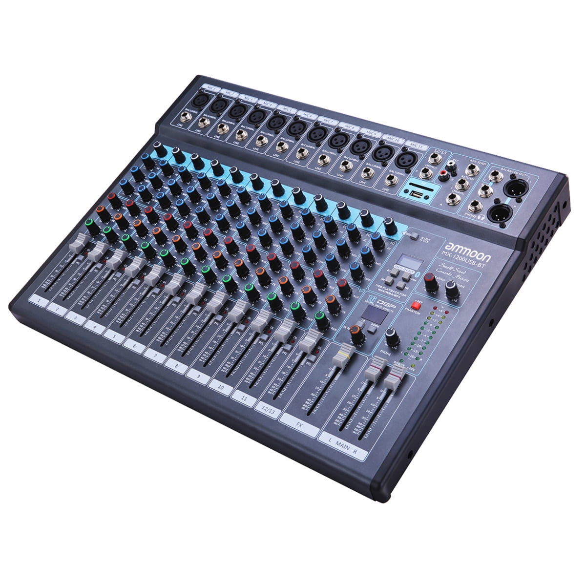 ammoon MX-1200USB-BT 12-Channel Mixing Console Mixer Dominican