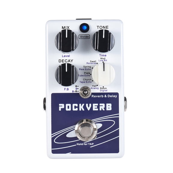 ammoon POCKVERB Effect ammoon POCKVERB Reverb & Delay Guitar Effect Pedal 7 Reverb Effects + 7 Delay Effects With Tap Tempo Function True Bypass