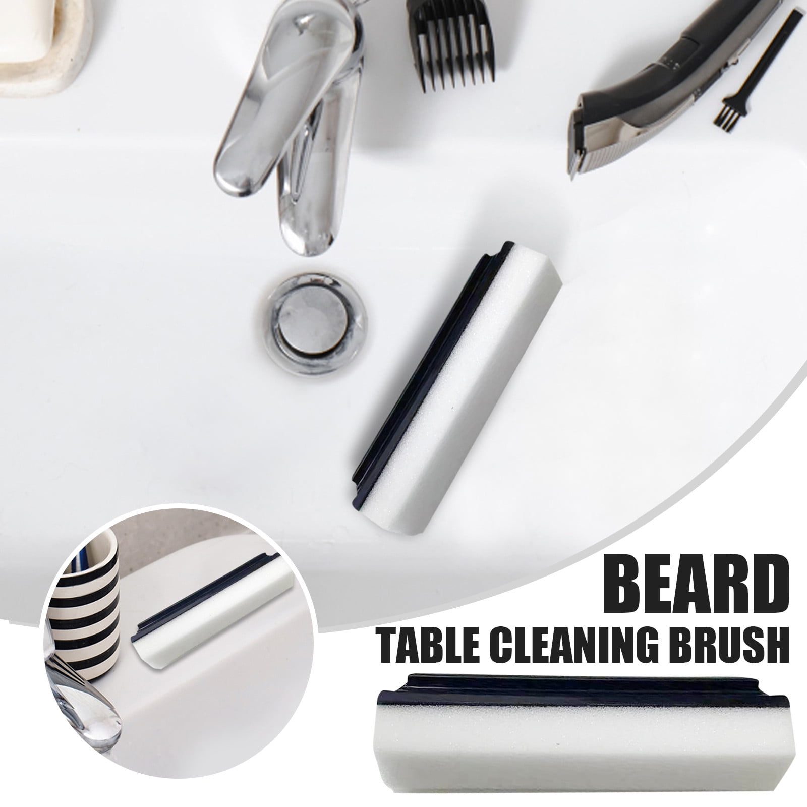 Beard Hair Cleaner for Sink - An Essential for Your Beard Grooming Kit -  Beard Trimming Catcher Hair Sponge for Quick Clean Up - Beard Hair Catcher