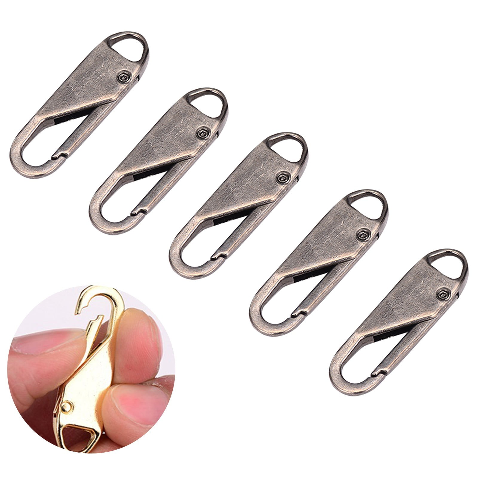 amousa Detachable Zipper Puller Universal Zipper Replacement Kit Four