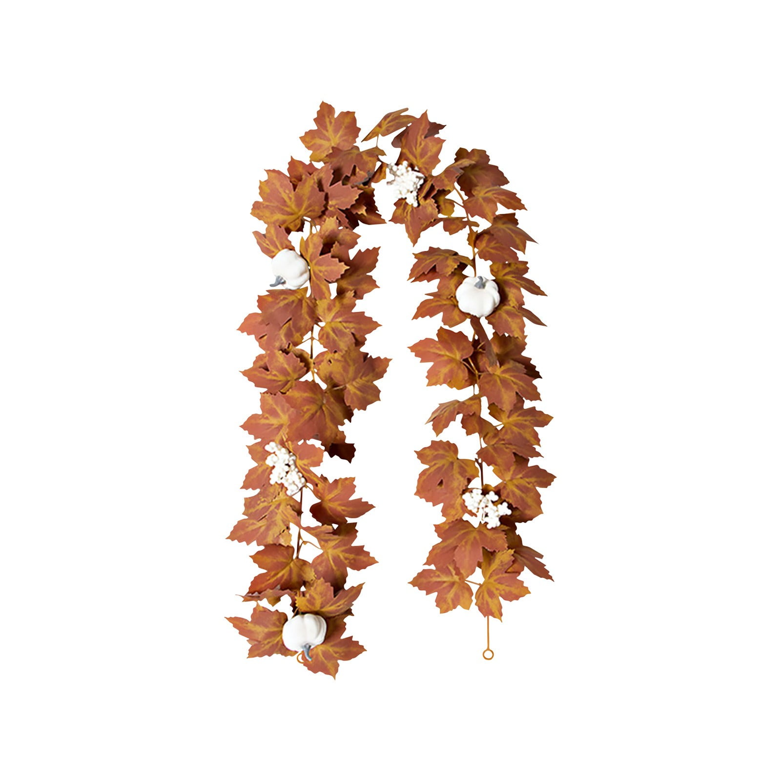 amousa Faux Plants Indoor Artificial Maple Leaves Silk Flowers White