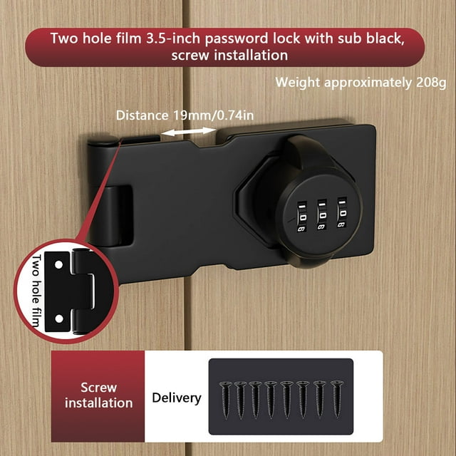 amousa Punching Password Door Lock, Refrigerator Lock, Anti