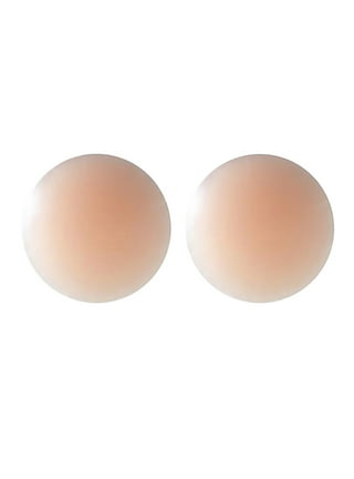Elenxs 4 Pairs Reusable Self Adhesive Silicone Breast Nipple Cover Round  Flower Breast Pasties Stickers Boobs Natural Pads