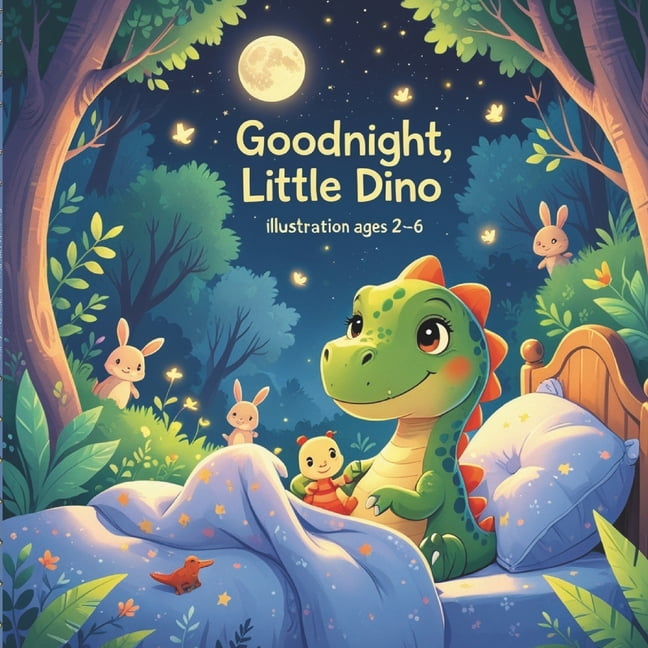 &amp;#11088; Dino Universe Coloring Coll Goodnight, Little Dino: The Sweetest Bedtime Story for Little Explorers, (Paperback)