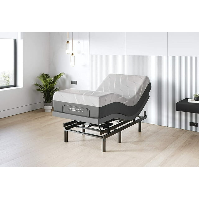& Son King Adjustable Bed Base Frame (Head Tilt) + 12\u201D Luxury Cool