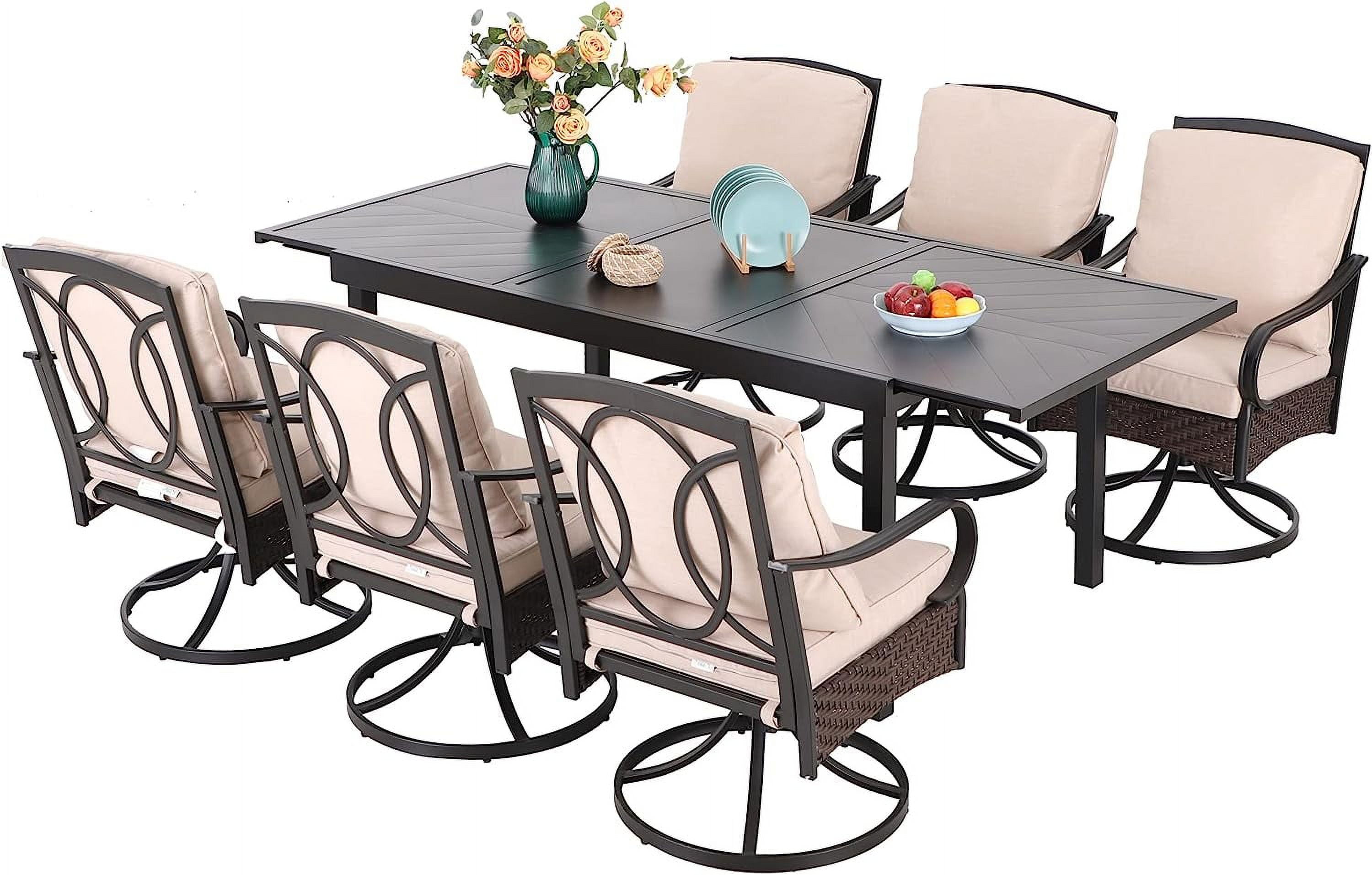 & William Patio Outdoor Dining Sets for 8 Outdoor Table Furniture Set 9