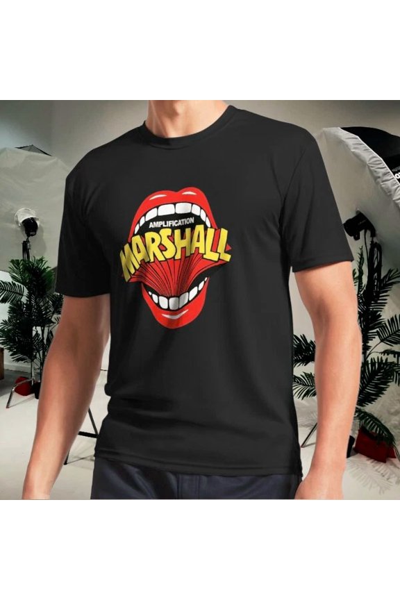amps lips Active T-Shirt Logo Men's T-Shirt Funny Size S to 5XL