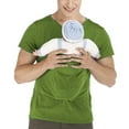 thumbnail image 1 of amropi Men's Baby Carrier Soothe V Neck Short Sleeve Kangaroo T Shirt Army Green,L, 1 of 6