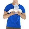 thumbnail image 1 of amropi Men's Baby Carrier Soothe V Neck Short Sleeve Kangaroo T Shirt Blue,XXL, 1 of 6